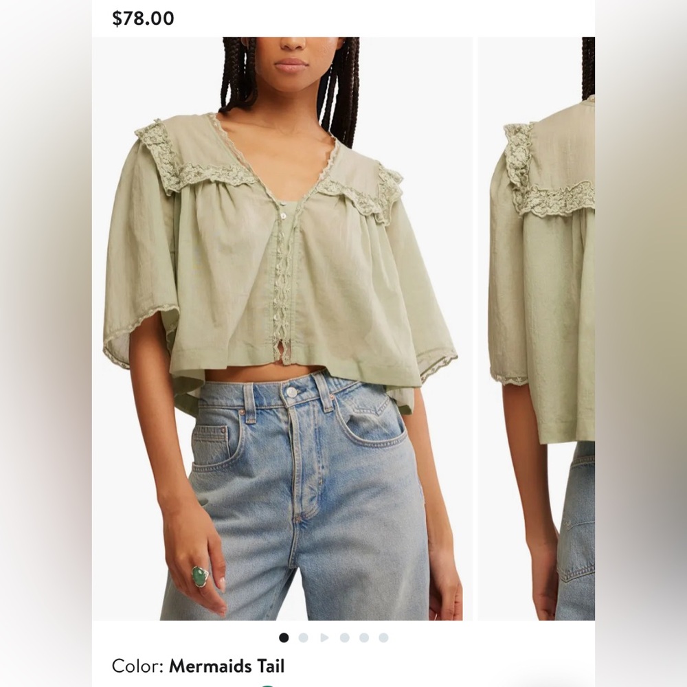XS Free People Luna Ruffle in Mermaids Tail
